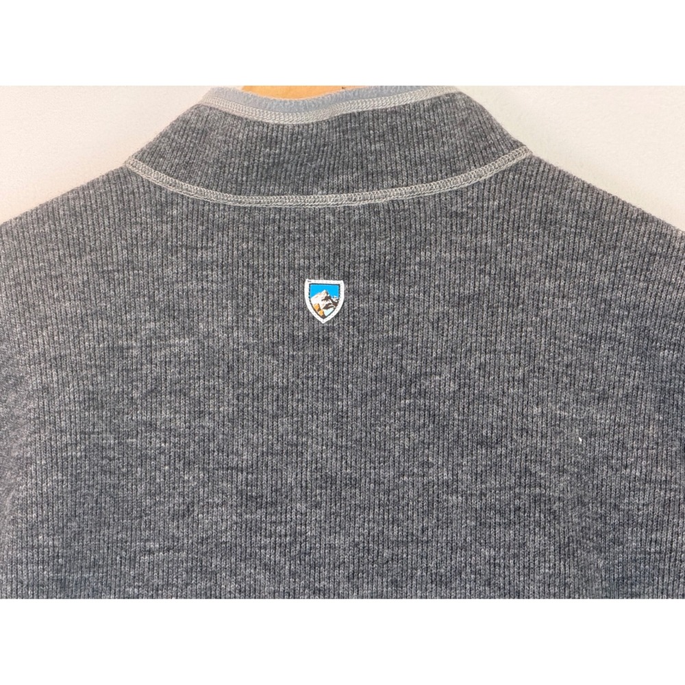Kuhl ThermoKore Gray 1//4 Zip Sweater Pullover Wool Blend Fleece Outdoors Sz L - Picture 10 of 16